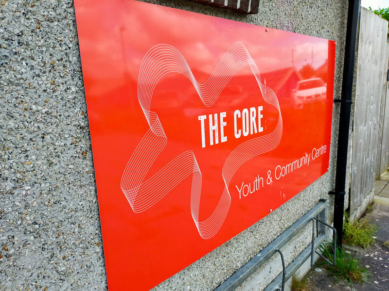 Picture shows the logo for The Core, a youth and community centre in Saltash.